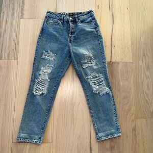 Simple Society Distressed High Rise Jeans Size 27